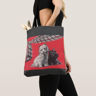 Tote Bag imprimé adorable Scottish terriers