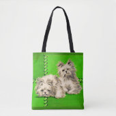 Tote Bag imprimé de chiens de couverture mignons (Devant)