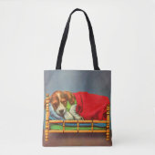 Tote Bag imprimé de chiot doré mignon (Devant)