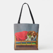 Tote Bag imprimé de chiot doré mignon (Dos)