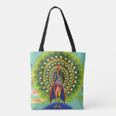 Tote Bag imprimé de paon amusant (Dos)