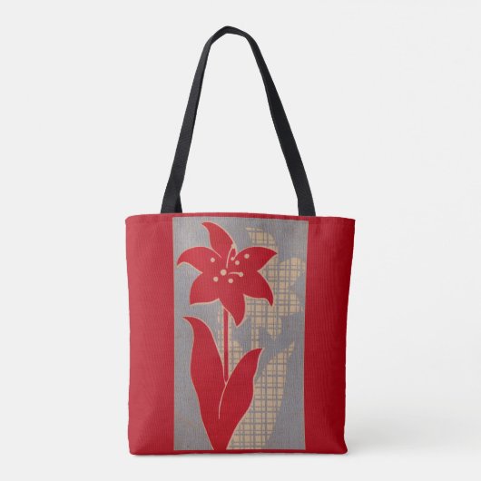 Tote Bag imprimé fleur et ombre (Dos)