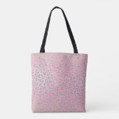 Tote Bag Imprimé léopard argent rose pastel (Dos)