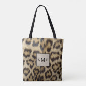 Tote Bag Imprimé léopard monogramme (Dos)