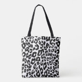 Tote Bag Imprimé léopard noir et blanc moderne  (Dos)
