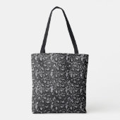 Tote Bag Imprimé léopard noir et gris argenté (Dos)