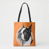 Tote Bag imprimé terrier de Boston (Devant)