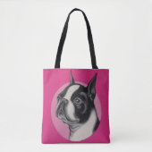 Tote Bag imprimé terrier de Boston (Devant)