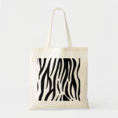 Tote Bag imprimé zèbre noir blanc (Devant)