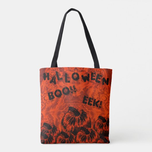 Tote Bag Imprimer Citrouille Halloween (Dos)