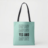Tote Bag IMPROV OUI ET comédie d'improvisation (Devant)