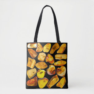 Tote Bag Inclusions en pierre ambres