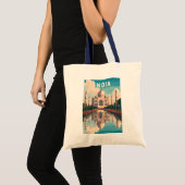 Tote Bag India Illustration Travel Art Vintage (Devant (produit))