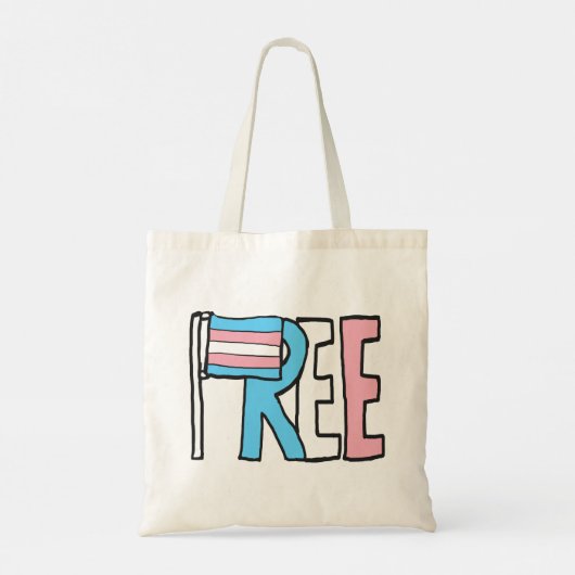 Tote Bag Indicateur de droits de trans libres (Dos)