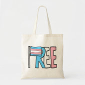 Tote Bag Indicateur de droits de trans libres (Devant)