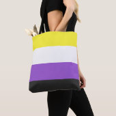 Tote Bag Indicateur de fierté non binaire LGBTQ (De près)