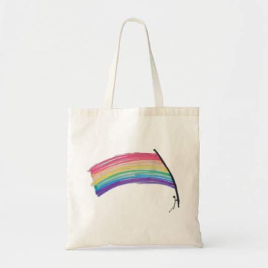 Tote Bag Indicateur de la fierté arc-en-ciel (Devant)