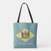 Tote Bag Indicateur d'état du Delaware (Dos)