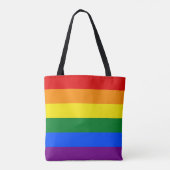 Tote Bag Indicateur Gay pride arc-en-ciel (Dos)