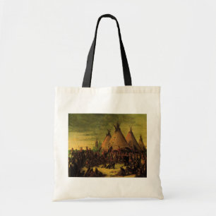 Tote Bag Indiens vintage, Conseil de guerre sioux par Catli