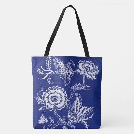 Tote Bag Indigo Batik chinois vintage (Devant)