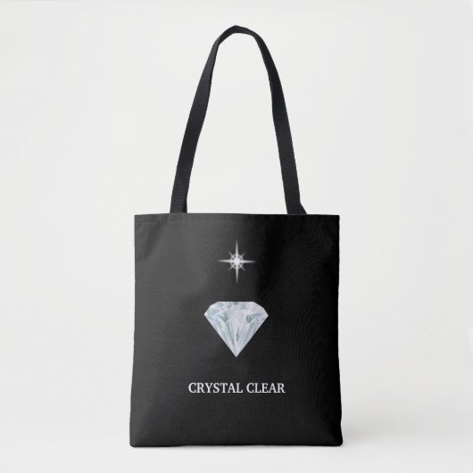Tote Bag Individu ciblé diamant limpide (Devant)