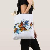 Tote Bag Infini de papillons monarques (De près)