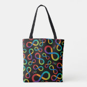 Tote Bag Infini Neurodiversity d'arc-en-ciel d'autisme (Dos)