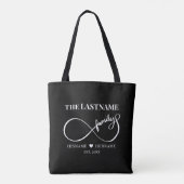 Tote Bag Infinity Personalized Family Name and Est. Date (Dos)