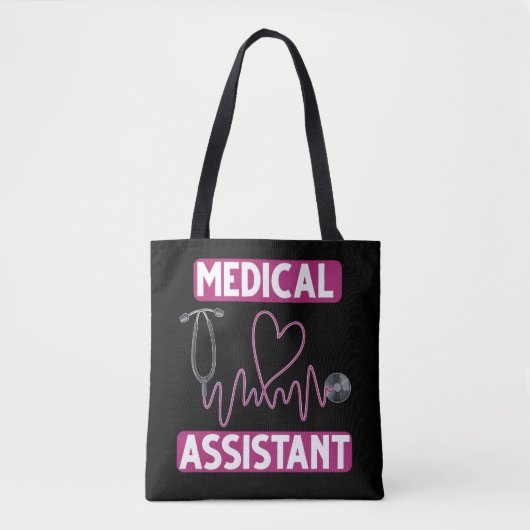 Tote Bag Infirmière adjointe Médicale Stethoscope (Devant)