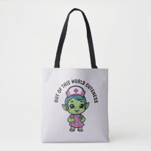 Tote Bag Infirmière Alien mignonne