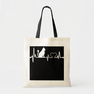 Tote Bag Infirmière Amoureux des chats Infirmière Heartbeat