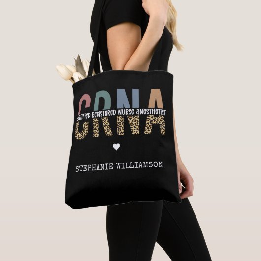 Tote Bag Infirmière anesthésiste certifiée CRNA personnalis (De près)