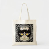 Tote Bag Infirmière au chat smoking (Devant)
