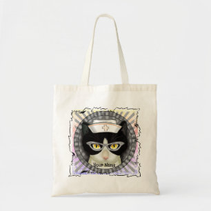 Tote Bag Infirmière au chat smoking