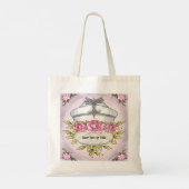 Tote Bag Infirmière caducée Roses (Dos)