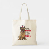 Tote Bag Infirmière Carlin mignon (Dos)