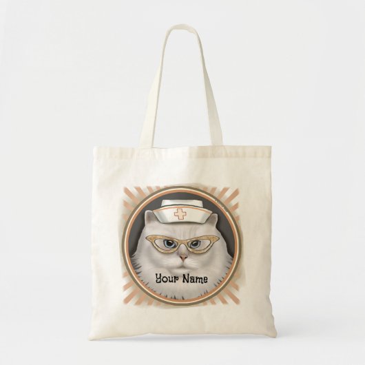 Tote Bag Infirmière Chat Persan (Devant)