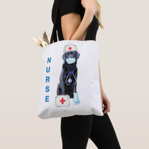 Tote Bag Infirmière Cute Dog Infirmière inscrite