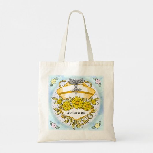 Tote Bag Infirmière Daisy caduceus (Dos)