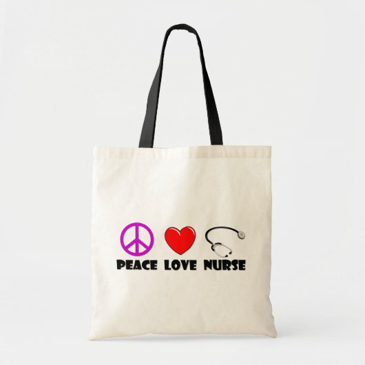 Tote Bag Infirmière d'amour de paix (Devant)