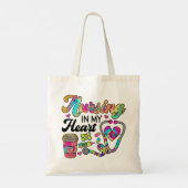 Tote Bag Infirmière dans mon coeur (Dos)