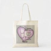 Tote Bag Infirmière de coeur pourpre Anesthésiste (Devant)