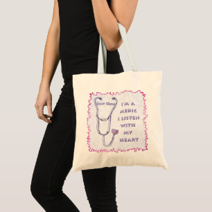 Tote Bag Infirmière de la médecine cardiaque stéthoscope
