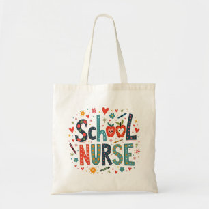 Tote Bag Infirmière de l'école - Amusants Conception coloré