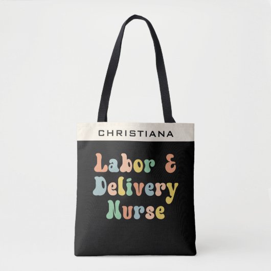 Tote Bag Infirmière de main-d'oeuvre et d'accouchement Supe (Devant)
