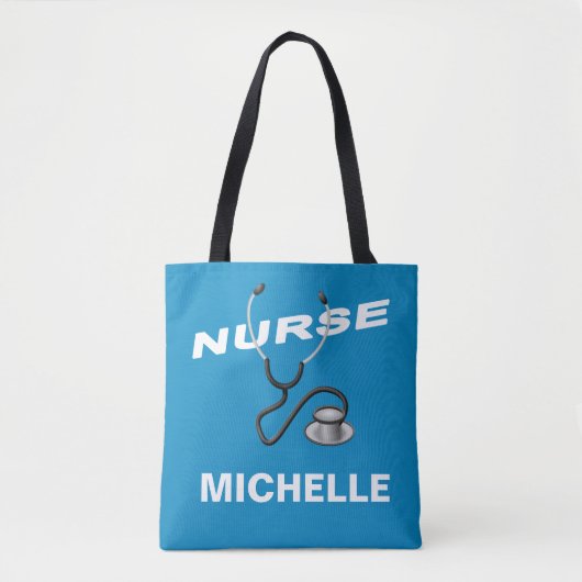 Tote Bag Infirmière de nom personnalisable (Devant)