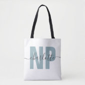 Tote Bag Infirmière de NP personnalisée Praticien Diplôme C (Devant)