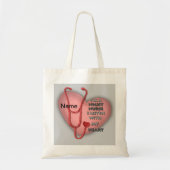 Tote Bag Infirmière de nuit du coeur rouge (Devant)