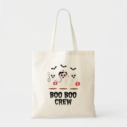 Tote Bag Infirmière d'Halloween Cute Fantôme Infirmière (Devant)